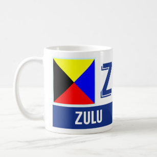 Seeflaggen-Alphabet"Z" Zulu Kaffeetasse