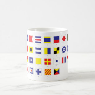 Seeflaggen-Diagramm Kaffeetasse
