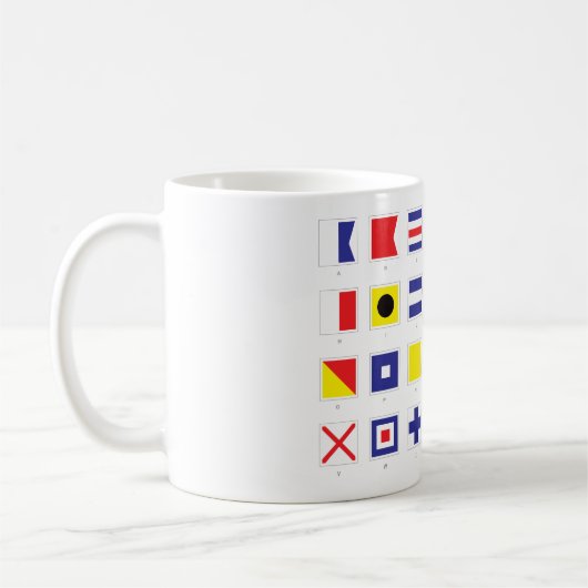 Seeflaggen-Diagramm Kaffeetasse (Links)
