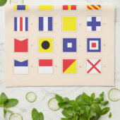 Seeflaggen-Diagramm Küchentuch (Gefaltet)