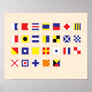 Seeflaggen-Diagramm Poster
