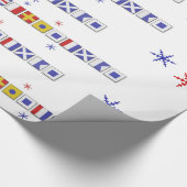 Seeflaggen-frohe Weihnacht-Geschenk-Verpackung Geschenkpapier (Ecke)