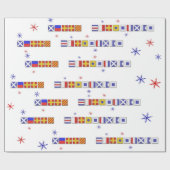 Seeflaggen-frohe Weihnacht-Geschenk-Verpackung Geschenkpapier (Flach)