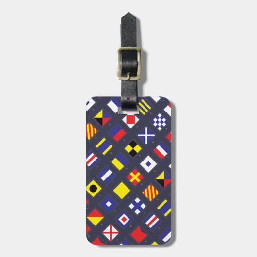 Seeflaggen-Muster Gepäckanhänger (Vorderseite vertikal)