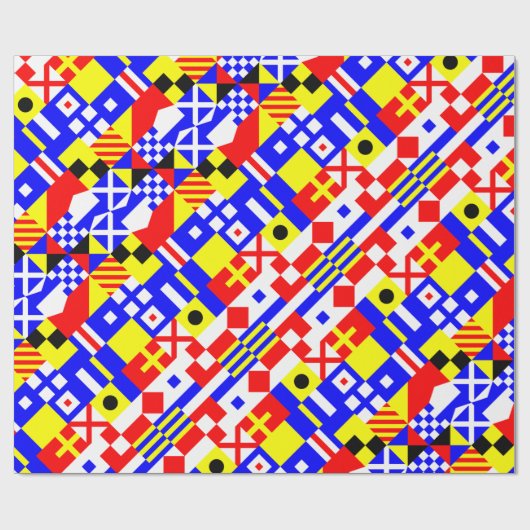 Seeflaggen-Muster Geschenkpapier (Flach)