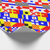 Seeflaggen-Muster Geschenkpapier (Ecke)