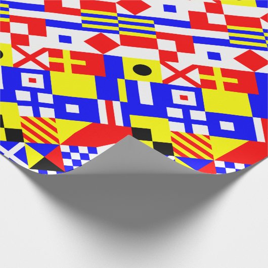 Seeflaggen-Muster Geschenkpapier (Ecke)