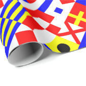 Seeflaggen-Muster Geschenkpapier (Rolleneckpunkt)