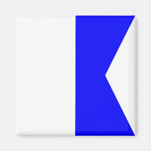 Seeflaggen-Signal-Buchstabe A (Alpha) Magnet