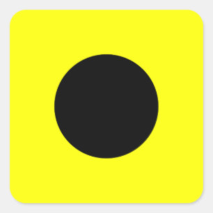 Seeflaggen-Signal-Buchstabe I (Indien) Quadratischer Aufkleber