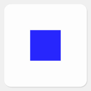 Seeflaggen-Signal-Buchstabe S (Sierra) Quadratischer Aufkleber