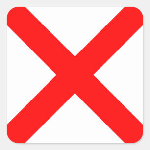 Seeflaggen-Signal-Buchstabe V (Sieger) Quadratischer Aufkleber