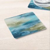 Seefluss II Rechteckiger Pappuntersetzer (angewinkelt)