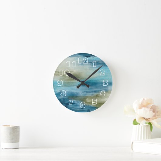 Seefluss II Runde Wanduhr (Zuhause)