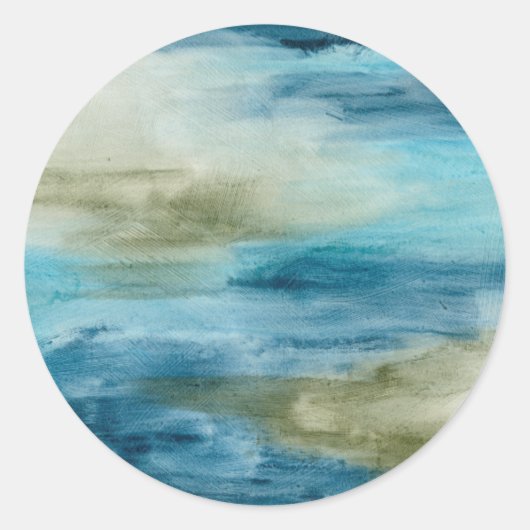 Seefluss II Runder Aufkleber (Vorderseite)
