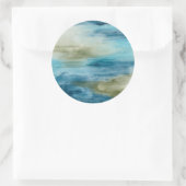 Seefluss II Runder Aufkleber (Tasche)