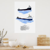 Seefrachter Algomarine Geschichte Poster (Küche)