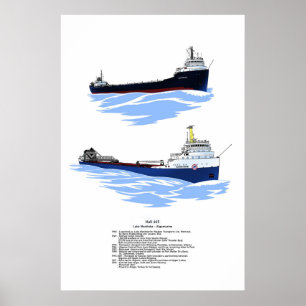 Seefrachter Algomarine Geschichte Poster