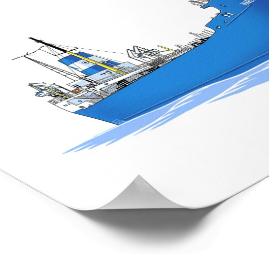 Seefrachter für Großseen Poster (Ecke)