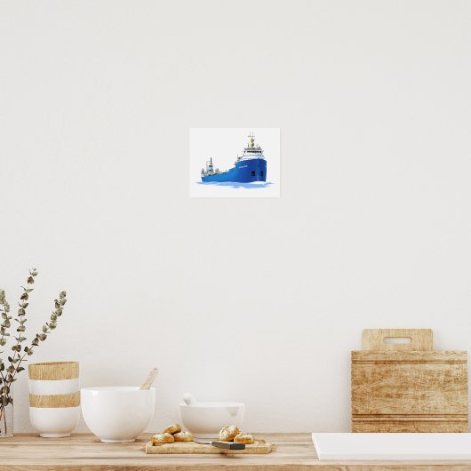 Seefrachter für Großseen Poster (Küche)