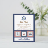 Seegeburtstags-Party Einladung (Stehend Vorderseite)