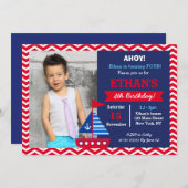 Seegeburtstags-Party Einladungen (Vorne/Hinten)