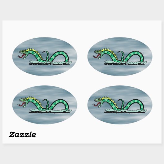 Seegefahrene Ovaler Aufkleber (Blatt)