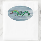 Seegefahrene Ovaler Aufkleber (Tasche)