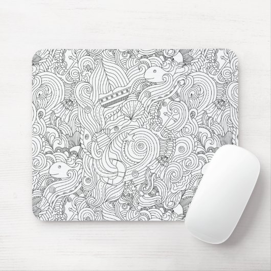 Seegekritzel Mousepad (Mit Mouse)