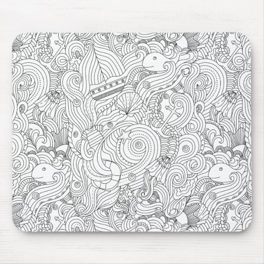 Seegekritzel Mousepad (Vorne)