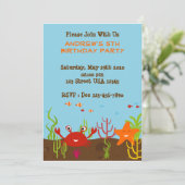 Seegeschöpf-12x18 Party Einladung (Stehend Vorderseite)