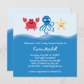 Seegeschöpf-Babyparty-Einladung Einladung (Vorne/Hinten)