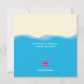 Seegeschöpf-Mädchen-Geburtstags-Einladung Einladung (Rückseite)