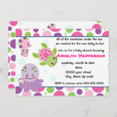 Seegeschöpfe unter der Seeeinladung Einladung (Vorne/Hinten)