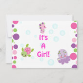 Seegeschöpfe unter der Seeeinladung Einladung (Rückseite)