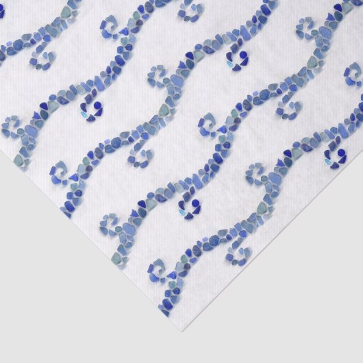 Seeglas - Blauwellen Seidenpapier (Ausschnitt)