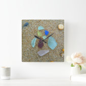 Seeglas-Gruppe Quadratische Wanduhr (Zuhause)