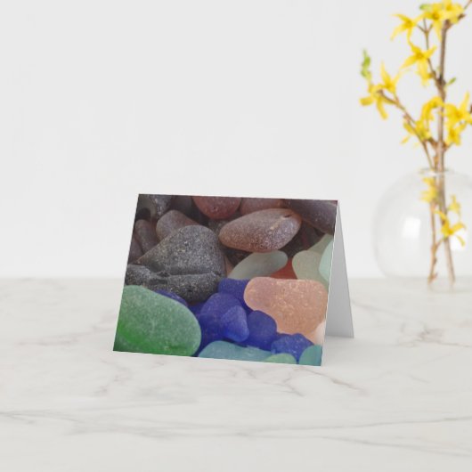 Seeglas-Mitteilungskarten Karte (Gelbe Blume)