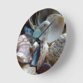 Seeglas-Muschel gesammelt Runde Wanduhr (Winkel)
