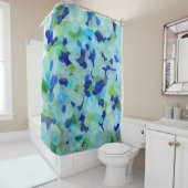 Seeglas, Strand, Kobaltblau, Aqua, grün Duschvorhang (Beispiel)