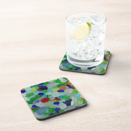 Seeglas, StrandglasFoto-Untersetzer Untersetzer (Rechte Seite)