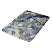 Seeglas, Strandglaskobaltblau, Grün, Aqua Badematte (Schrägansicht)