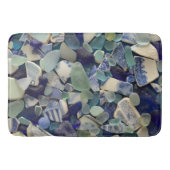 Seeglas, Strandglaskobaltblau, Grün, Aqua Badematte (Vorderseite)