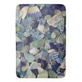 Seeglas, Strandglaskobaltblau, Grün, Aqua Badematte (Vorderseite Vertikal)