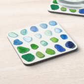 Seeglas, Strandglaskunst-Untersetzer Getränkeuntersetzer (Linke Seite)