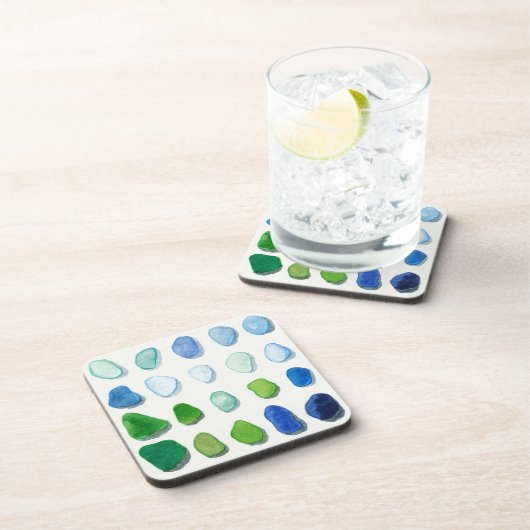 Seeglas, Strandglaskunst-Untersetzer Getränkeuntersetzer (Rechte Seite)