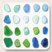 Seeglas, Strandglaskunst-Untersetzer Getränkeuntersetzer (Vorderseite)