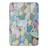 Seeglas, StrandglasPASTELLBLAUES, grün, Aqua Badematte (Vorderseite Vertikal)