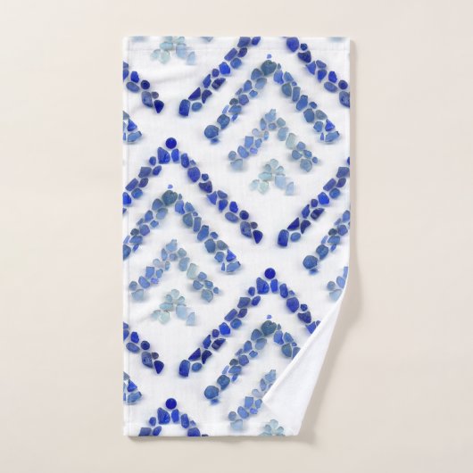Seeglas - Treeometric - Blau Badhandtuch Set (Handtuch)