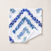Seeglas - Treeometric - Blau Badhandtuch Set (Waschlappen)